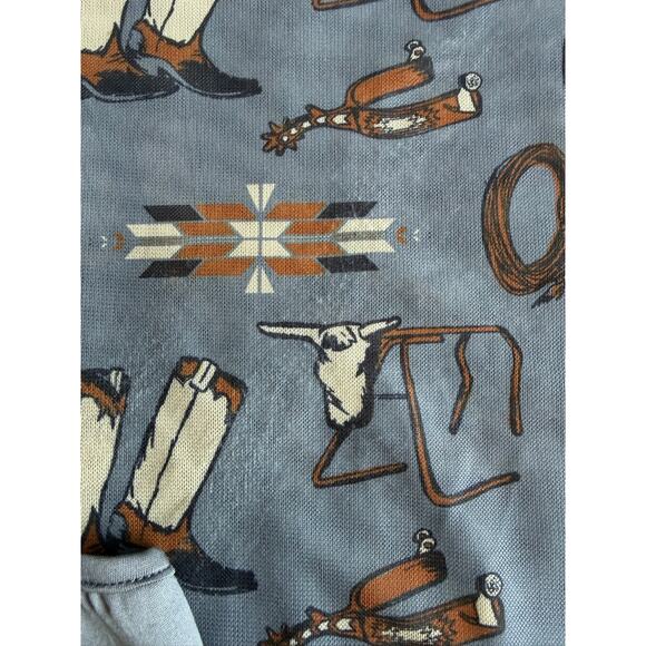 Two 2 Fly Western Boots Cow Skull Mesh Top with Crop Tank Size Small - Picture 3 of 6